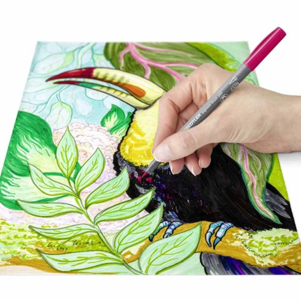 Staedtler Brush pens - Pigment Arts st - 12 basis assorteret farver